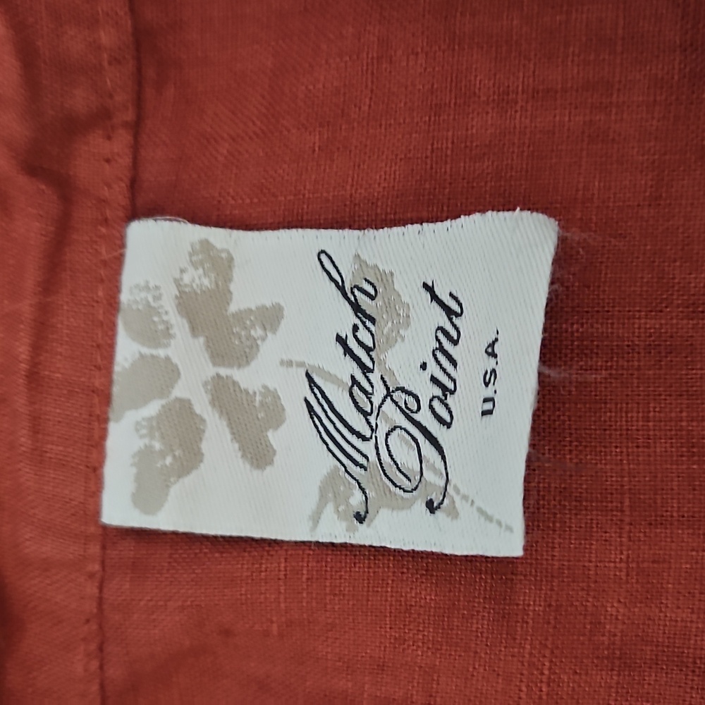 Match Point Rust Colored Lagenlook Style Button-D… - image 4